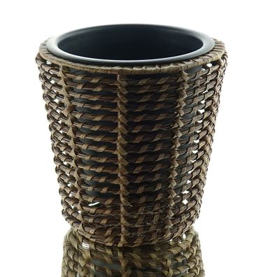 Kaemingk Pflanzenübertopf Braun mit Einsatz - Polyrattan & PP