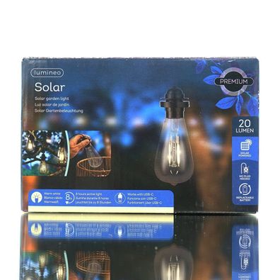 Lumineo Solar Element L19-W11-H8 cm schwarz warm / /eiß