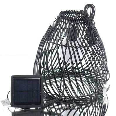 Kaemingk Solar Hängelampe Wicker 28-H36 cm schwarz