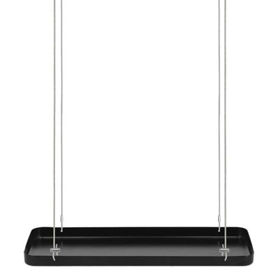 Esschert Design Pflanzentablett Schwarz rechteckig 38 x 15 cm - Metall