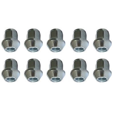 10x Radmuttern Kegelbund Geschlossen 60° M12x1.25 28mm Chrom Für Chevrolet Matiz M2
