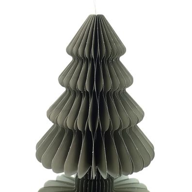 Kaemingk Weihnachtsanhänger Tannenbaum Grau Glitter & Aufhänger 40 cm - Papier