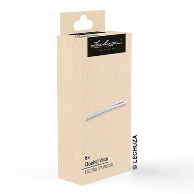 LECHUZA® Ersatzteil Docht für Pflanzeinsatz, PURO 20, Deltini (Inhalt: 6 Stück)