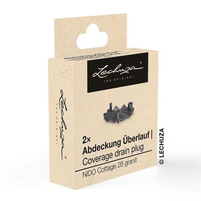 LECHUZA® Ersatzteil Abdeckung Überlauf NIDO 28 granit (Inhalt für 2 Gefäße)