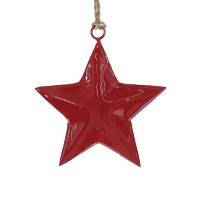 Posiwio Weihnachtssternanhänger Rot Ø ca. 8,3 cm - Metall