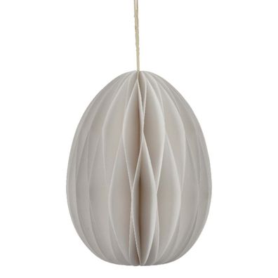Kaemingk Osterdeko Papier-Ei Ø 17 cm Höhe 22 cm - weiß - 100% FSC