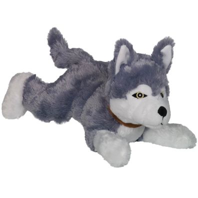 Nobby® Hunde Spielzeug Plüsch Hund HUSKY Grau & Weiß 35 cm