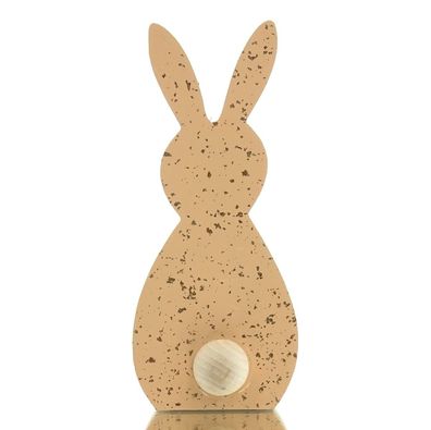 Kaemingk Osterdeko Austeller Hase - beige/gold - mdf
