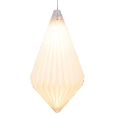 Lumineo Ornament-Hängelampe Weiß Outdoor Ø 25 cm Höhe 42 cm 6 LED - warmweiß