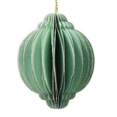 Kaemingk Weihnachtsaufhänger Kugel Mintgrün Ø 6 cm - Papier