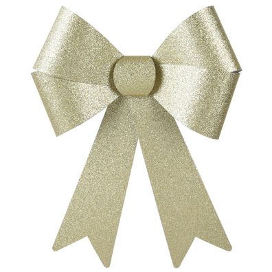Weihnachtsschleife goldglänzend Höhe 29 cm Breite 21 cm - Kunststoff
