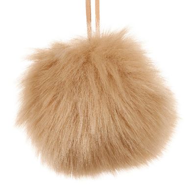 Weihnachtskugel Plüschkugel Sandfarben braun Ø 8 cm - Polyester