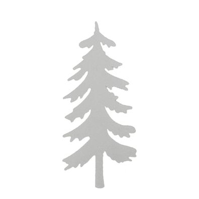 Weihnachts-Fensterbildaufkleber Tannenbaum Weiß grob gezeichnet 49 x 23 cm