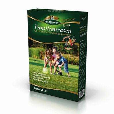 Quedlinburger Familienrasen Mantelsaat 1 kg - Rasensamen