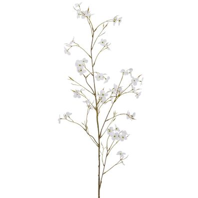GASPER Cornuszweig Real Touch Weiß 111 cm - Kunstblumen