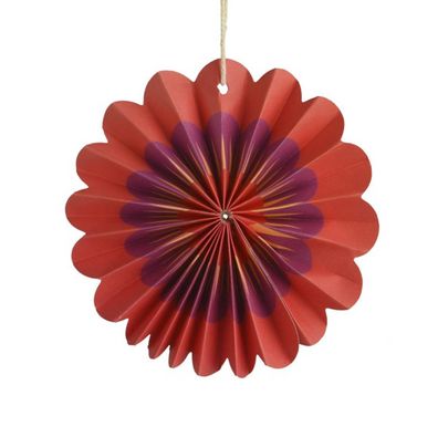 Kaemingk Papierblume - Papierrosette Lachsrosa Lila & Orange Ø 10,5 cm