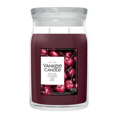 Duftkerze im Glas Black Cherry, 567 g, YANKEE CANDLE, Brenndauer bis 80h