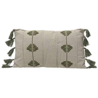 Kaemingk Indoor-Kissen Palmenblätter L: 3 W: 30 H: 50 cm - Polyester - Baumwolle