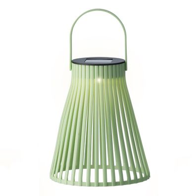 Lumineo Solar LED Lampe Grün pastell Ø 14,5 cm Höhe 18,5 cm - Kunststoff