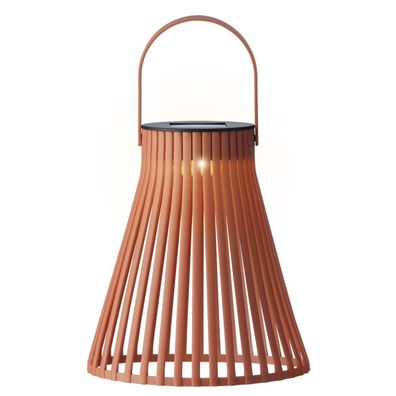 Lumineo Solar LED Lampe Braun pastell Ø 14,5 cm Höhe 18,5 cm - Kunststoff