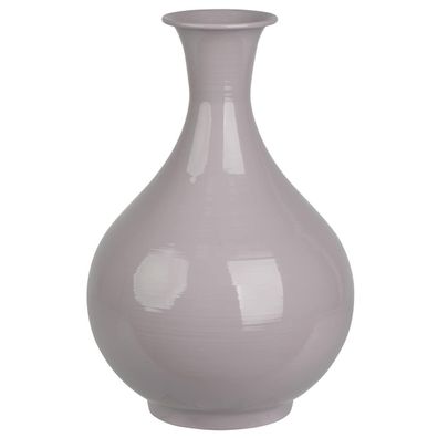 Kaemingk Vase konisch lilagrau lasiert Ø 23 cm H: 35 cm - Eisen