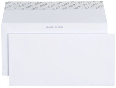 Elco 70499.12 Briefumschlag Prestige - DL, 25 Stück, hochweiß, haftklebend