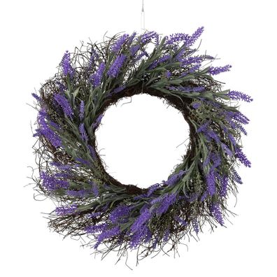 Kaemingk Kranz mit Lavendel Ø 55 H: 10 cm - Kunstblumen