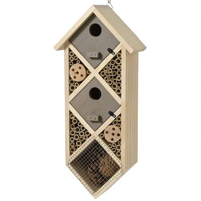 Kaemingk Insektenhotel Raute Grau 18 x 42 cm - Pinienholz