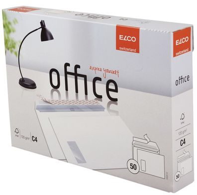 Elco 74523.12 Briefumschlag Office in Shop Box - C4, hochweiß, haftklebend, mit Fenst