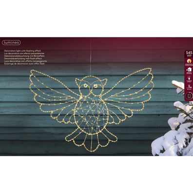 Micro LED Eule metall L: 1 cm W: 84 cm H: 55 cm ww/kw