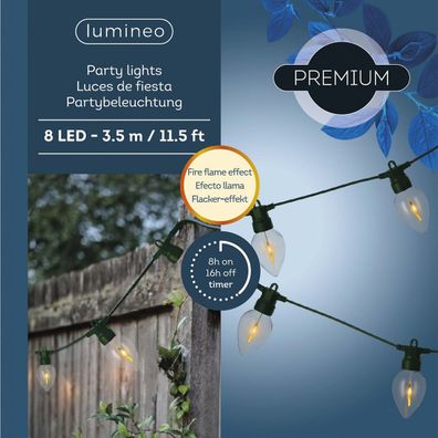 LED Party Lichterkette Ø 4,7 cm 3,5m 8 L