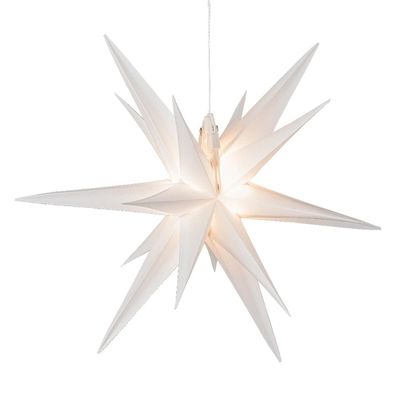 Lumineo Weihnachtsstern Weiß Ø 60 cm 6 LED Kunststoff - warmweiß