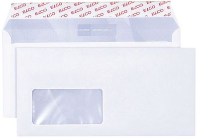Elco 30778 Briefumschlag premium - C6/5, hochweiß, haftklebend, Innendruck, mit Fenst