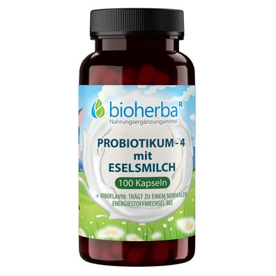 Bioherba Probiotikum - 4 mit Eselsmilch Kapseln