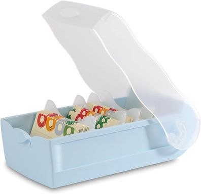 HAN Lernkarteibox CROCO, einfach Vokabeln lernen mit 5-Fächer-Lernsystem, DIN A8 Kart