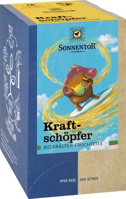 6x Sonnentor Kraftschöpfer Tee, Doppelkammerbeutel 23,4g