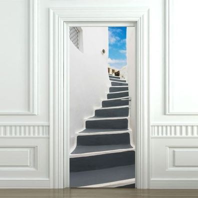 Türtapete 88x200cm Mediterrane Stufen – Türposter Fototapete AstraDesign
