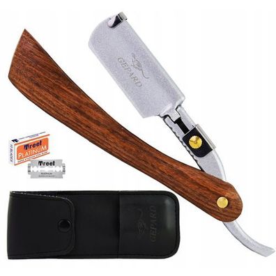 Professionelle Shavette WOODI Barber braun