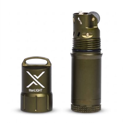 Exotac TitanLight Olive Drab Benzin Feuerzeug Wasserfest Nachfüllbar USA