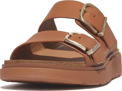FitFlop Damen Sandalen Gen-FF Buckle Two-Bar Leather Slides HE8