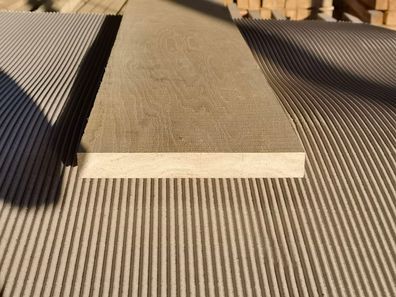 Eichenbrett 24x2,8cm Wildeiche Bohle Diele besäumt splintfrei Möbel Regal bs 4m