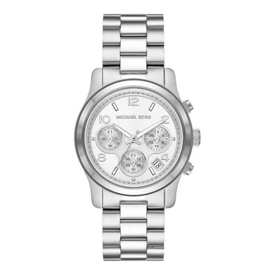 Michael Kors Chronograph Damen Uhr Runway MK7325 Silberfarbe