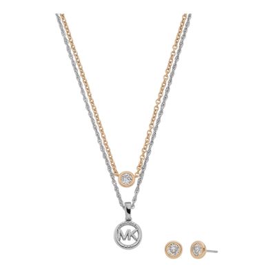 Michael Kors Schmuckset - Halskette & Ohrringe Two Colour