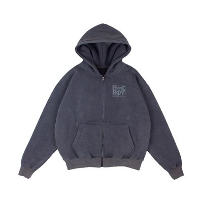 Homeboy Hoodie Old Schooled grey washed-59