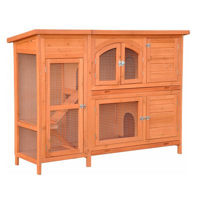Nanook Kleintierstall Jumbo natur Kaninchenstall 145 x 48 x 108 cm
