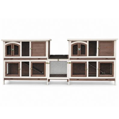 Nanook Doppel-Kleintierstall Balu Kaninchenstall 280 x 50 x 104 cm