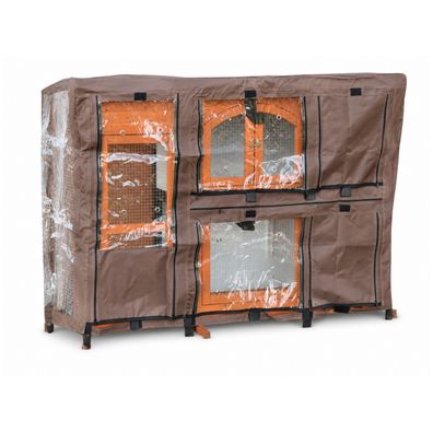 Nanook Schutzhülle Hasenstall Jumbo 148 x 51 x 105 cm Sichtfolie und Belüftung
