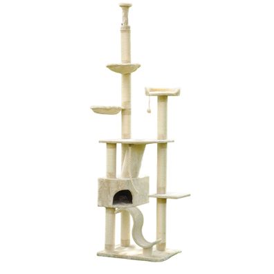 Nanook Deckenhoher Kratzbaum Sigurd beige Katzen 77 x 56 cm