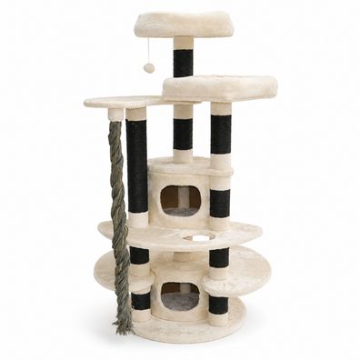 Nanook Kratzbaum Katzenbaum, beige 146 x 83 x 60 cm Sisal und Liegeplätze