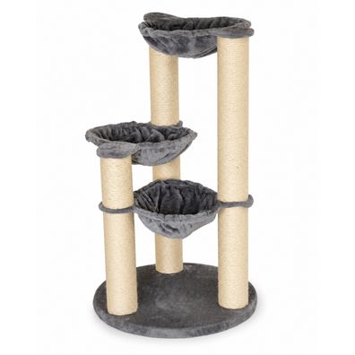 Nanook Kratzbaum Holiday, grau Katzen 104 cm Sisal und Liegeplätze